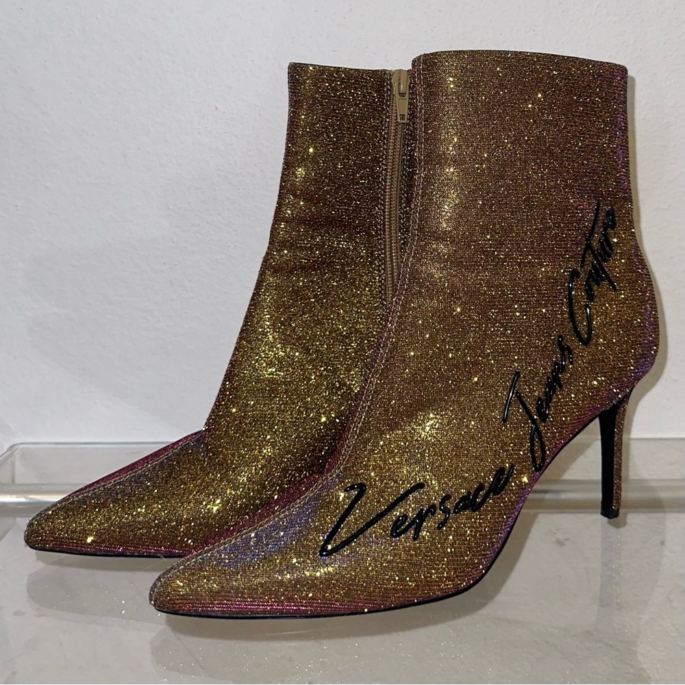 Versace Jeans Couture Scarlett Metallic Ankle Boots